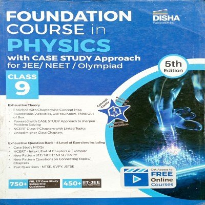 Disha Foundation Course in physics Class 9