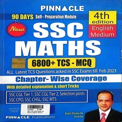 Pinnacle ssc maths 6800+tcs mcq english medium