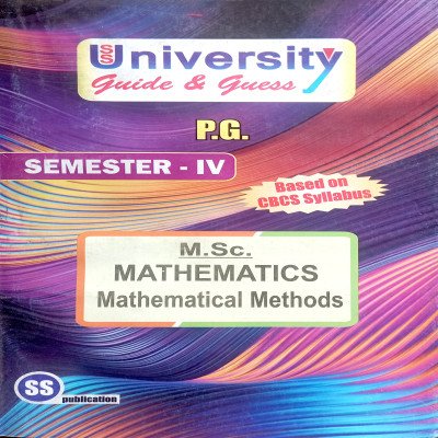 PG 4th Semester Math, Mathematical Methods