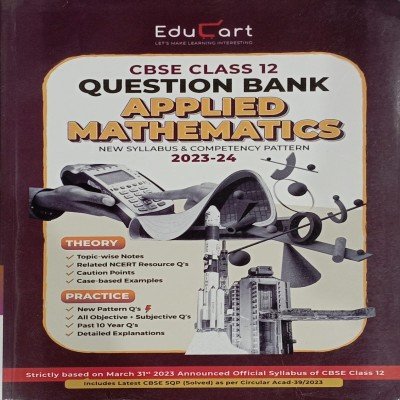 Educart CBSE Question Bank Class 12 Applied Mathematics