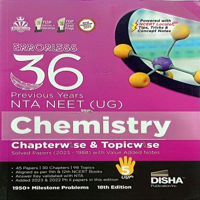 Disha 36 Years NTA NEET Chemistry