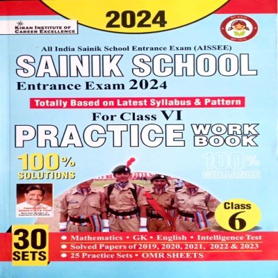 Kiran Sainik School Entrance exam 6th Practice Workbook KP4222