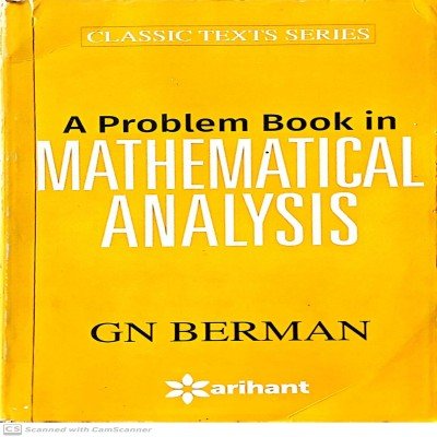A Problem Book in MATHEMATICAL ANALYSIS C181