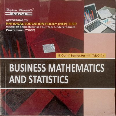 SBPD Business Mathematics And Statistics B.Com Semester-3 (MJC-4)