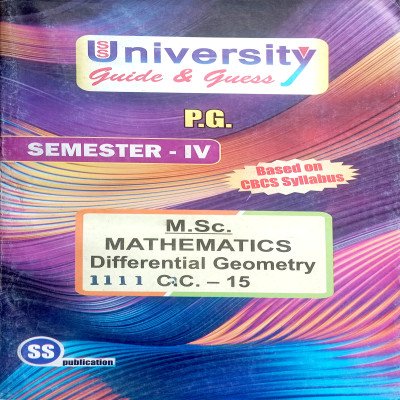 PG 4th Semester Math CC-15, Differential Geometry