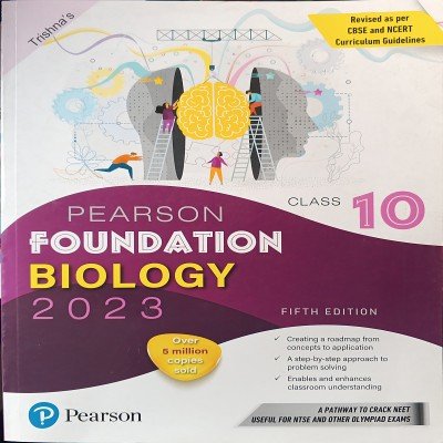 Pearson IIT Foundation Biology 10th fifth edition