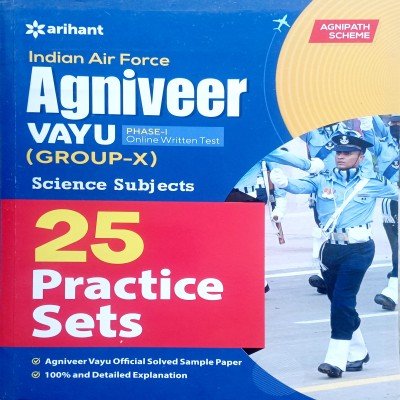 Arihant Indian Airforce Agniveer Group X 25 Practice Set D535