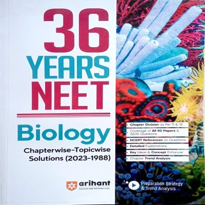 Arihant 36 Years Chapterwise Topicwise NEET Solved Papers Biology C098
