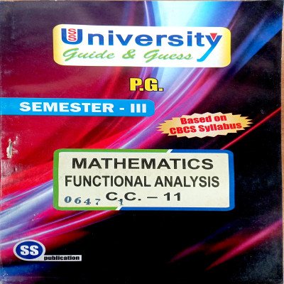 PG 3rd Semester Mathematics CC 11