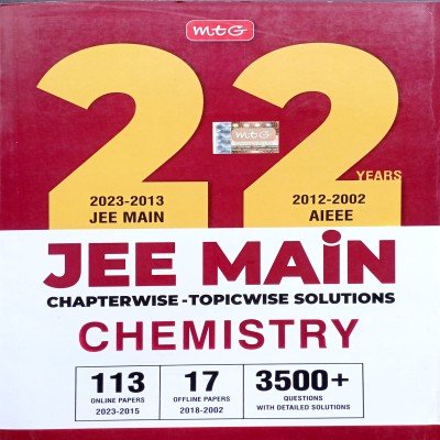 Mtg 22 Year JEE Mains Chapterwise Solution Chemistry