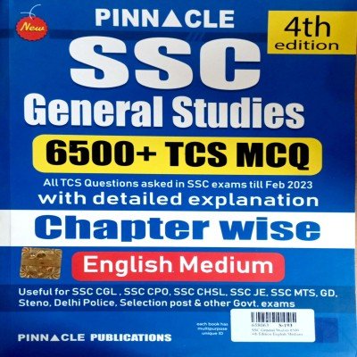 Pinnacle SSC General studies 6500+ TCS MCQs Chapterwise
