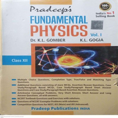 Pradeep a textbook of Physics 12th vol 1&2