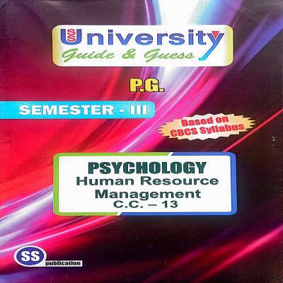 PG 3rd Semester Psychology CC 13