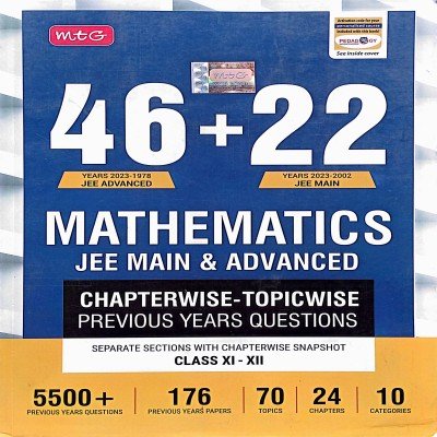 Mtg 46+22 Year Mathematics Jee Main & Advanced Chapterwise PYQs